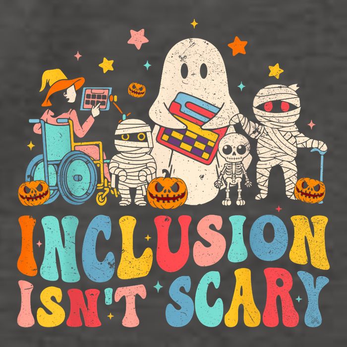 Inclusion IsnT Scary Ghost Mummy Halloween Slp Sped Teacher Vector Backpack