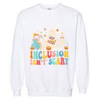 Inclusion IsnT Scary Ghost Mummy Halloween Slp Sped Teacher Garment-Dyed Sweatshirt
