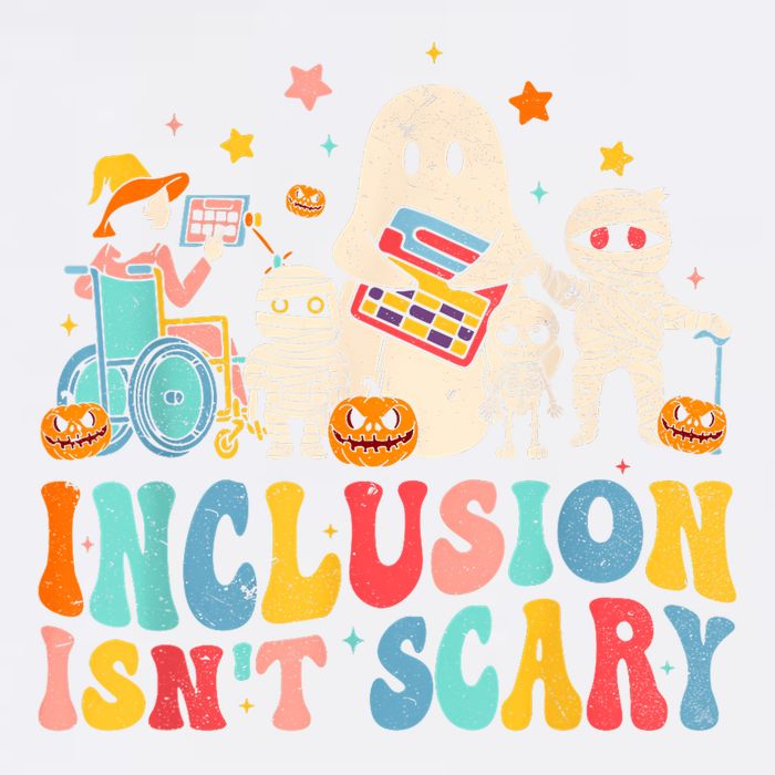 Inclusion IsnT Scary Ghost Mummy Halloween Slp Sped Teacher Garment-Dyed Sweatshirt