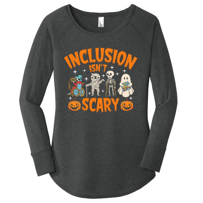 Inclusion IsnT Scary Halloween Awareness Women's Perfect Tri Tunic Long Sleeve Shirt