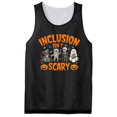 Inclusion IsnT Scary Halloween Awareness Mesh Reversible Basketball Jersey Tank