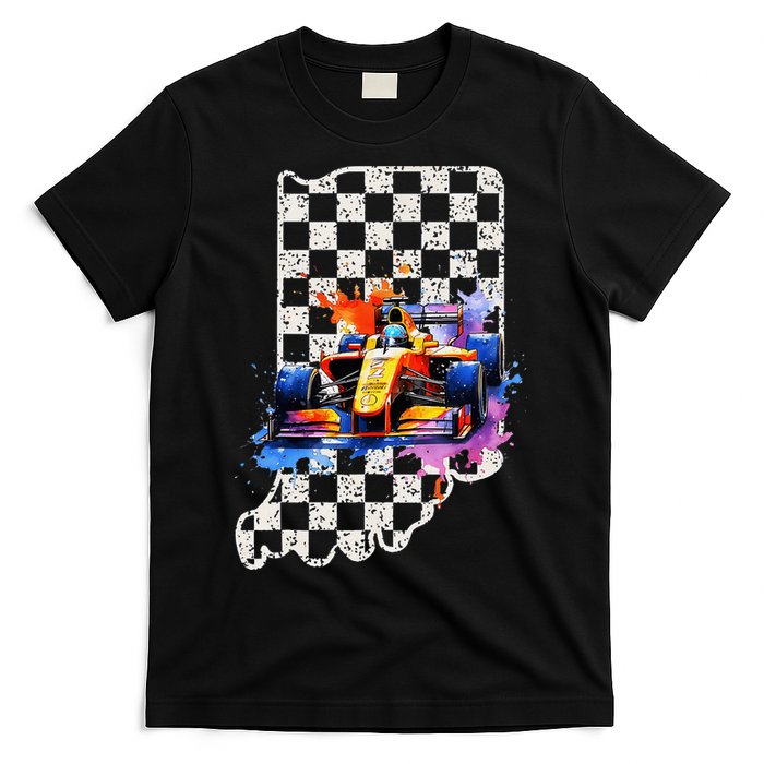 Indianapolis Indiana State 500 Race Car Formula Racing Car T-Shirt