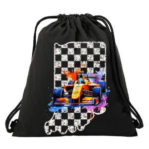 Indianapolis Indiana State 500 Race Car Formula Racing Car Drawstring Bag