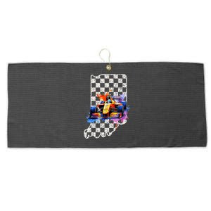 Indianapolis Indiana State 500 Race Car Formula Racing Car Large Microfiber Waffle Golf Towel