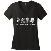 Inclusion IsnT Scary Slp Halloween Sped Teacher Inclusion Women's V-Neck T-Shirt