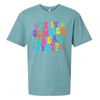 Is It Summer Break Yet Last Day Of School Teacher Vacation Sueded Cloud Jersey T-Shirt