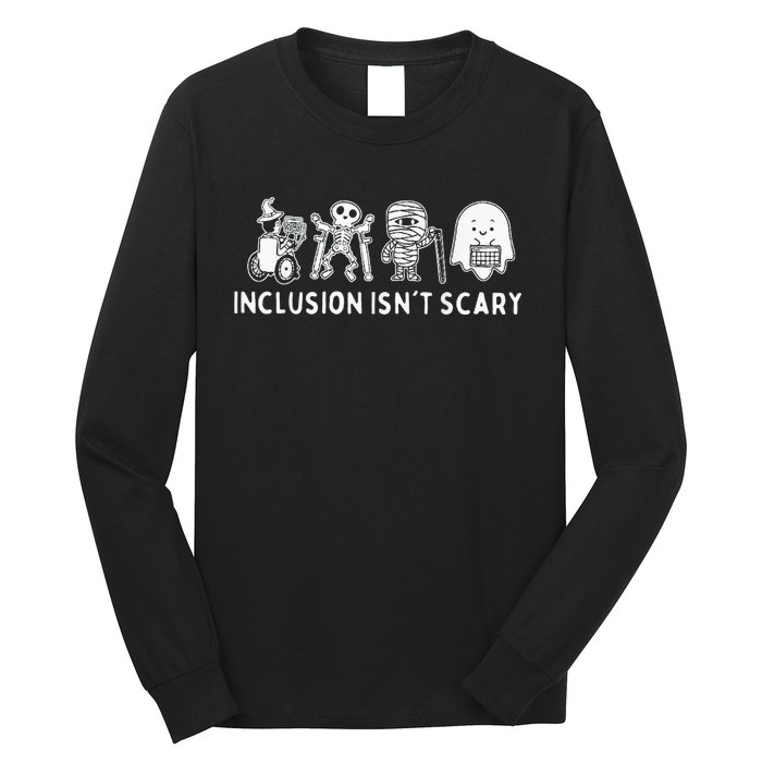 Inclusion IsnT Scary Teacher Skeleton Ghost Cute Long Sleeve Shirt