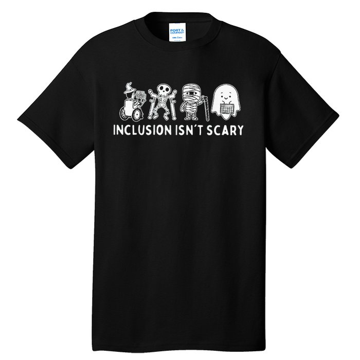 Inclusion IsnT Scary Teacher Skeleton Ghost Cute Tall T-Shirt