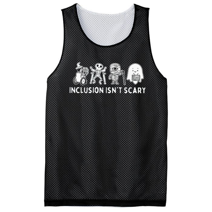 Inclusion IsnT Scary Teacher Skeleton Ghost Cute Mesh Reversible Basketball Jersey Tank