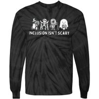 Inclusion IsnT Scary Teacher Skeleton Ghost Cute Tie-Dye Long Sleeve Shirt