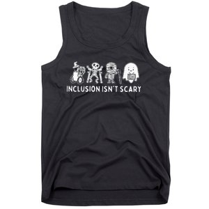 Inclusion IsnT Scary Teacher Skeleton Ghost Cute Tank Top