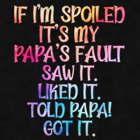 If Im Spoiled Its My Papas Fault Funny Spoiling Ladies PosiCharge Tri-Blend Wicking Tank