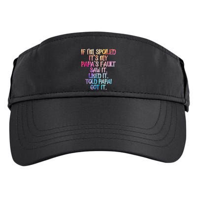 If Im Spoiled Its My Papas Fault Funny Spoiling Adult Drive Performance Visor