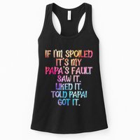 If Im Spoiled Its My Papas Fault Funny Spoiling Womens Tank Top