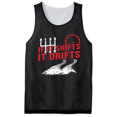 If It Shifts It Drifts Drift Cars Drifting Gift Mesh Reversible Basketball Jersey Tank