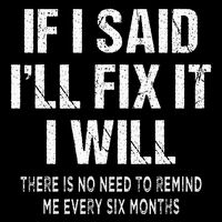 If I Said ILl Fix I Will There Is No Need To Remind Me Fun Poster