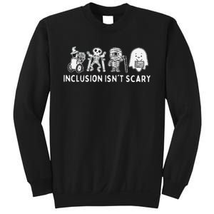 Inclusion IsnT Scary Teacher Skeleton Ghost Cute Gift Sweatshirt