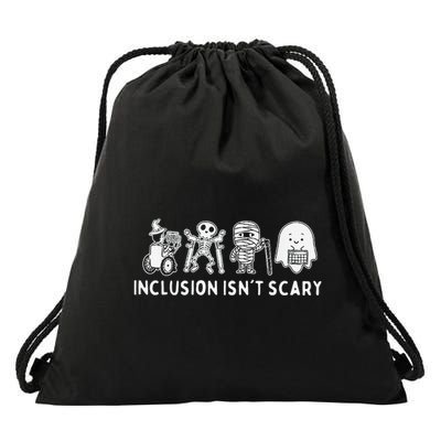 Inclusion IsnT Scary Teacher Skeleton Ghost Cute Gift Drawstring Bag