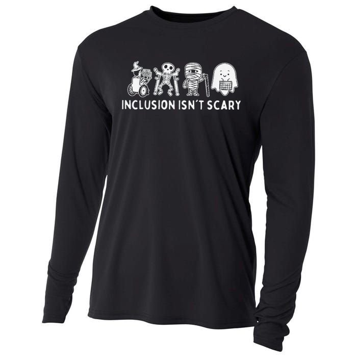 Inclusion IsnT Scary Teacher Skeleton Ghost Cute Gift Cooling Performance Long Sleeve Crew