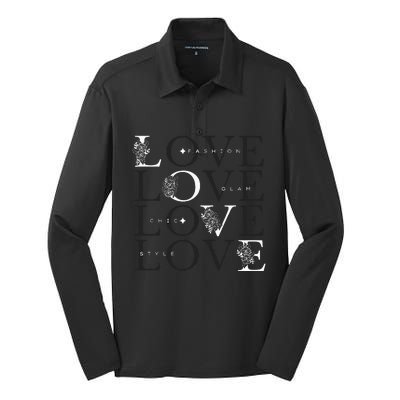 Inspire In Style Love For Fashion Silk Touch Performance Long Sleeve Polo