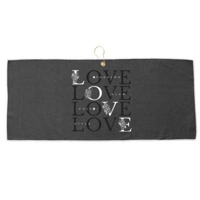 Inspire In Style Love For Fashion Large Microfiber Waffle Golf Towel