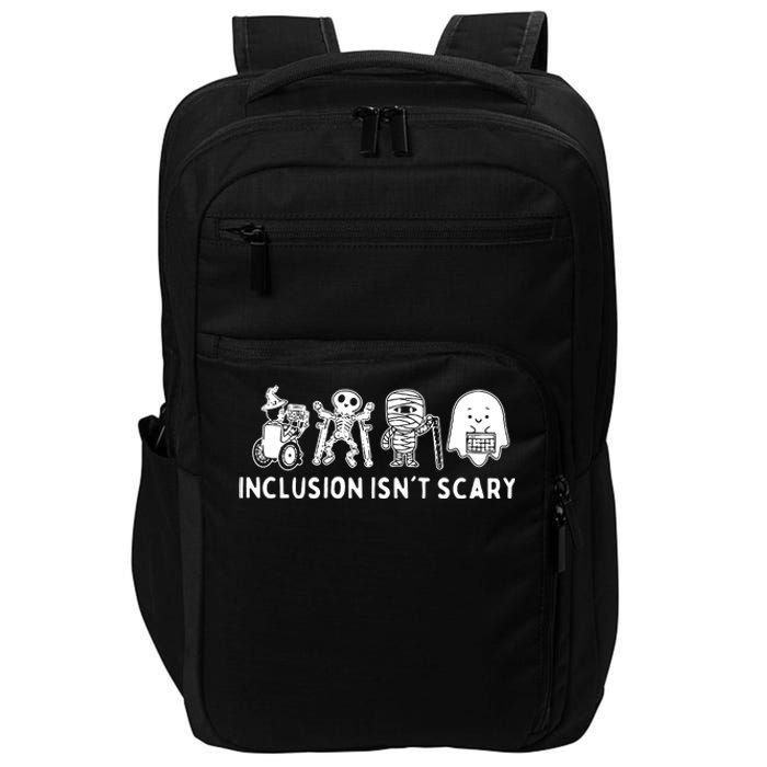 Inclusion Isnt Scary Teacher Skeleton Ghost Cute Halloween Impact Tech Backpack