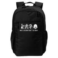 Inclusion Isnt Scary Teacher Skeleton Ghost Cute Halloween Daily Commute Backpack