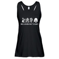 Inclusion Isnt Scary Teacher Skeleton Ghost Cute Halloween Ladies Essential Flowy Tank