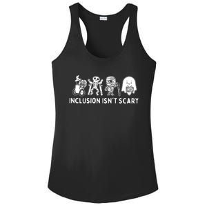 Inclusion Isnt Scary Teacher Skeleton Ghost Cute Halloween Ladies PosiCharge Competitor Racerback Tank