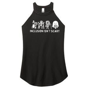 Inclusion Isnt Scary Teacher Skeleton Ghost Cute Halloween Women's Perfect Tri Rocker Tank