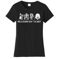 Inclusion Isnt Scary Teacher Skeleton Ghost Cute Halloween Women's T-Shirt