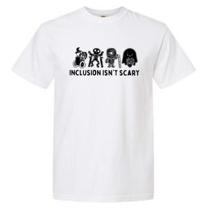 Inclusion Isnt Scary Teacher Skeleton Ghost Cute Halloween Garment-Dyed Heavyweight T-Shirt