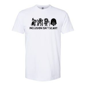 Inclusion Isnt Scary Teacher Skeleton Ghost Cute Halloween Softstyle CVC T-Shirt