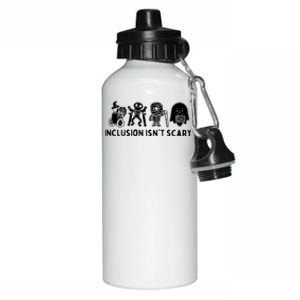 Inclusion Isnt Scary Teacher Skeleton Ghost Cute Halloween Aluminum Water Bottle