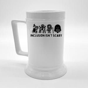 Inclusion Isnt Scary Teacher Skeleton Ghost Cute Halloween Beer Stein