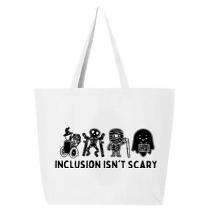 Inclusion Isnt Scary Teacher Skeleton Ghost Cute Halloween 25L Jumbo Tote