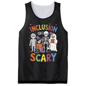 Inclusion IsnT Scary Mummy Boo Ghost Halloween Mesh Reversible Basketball Jersey Tank