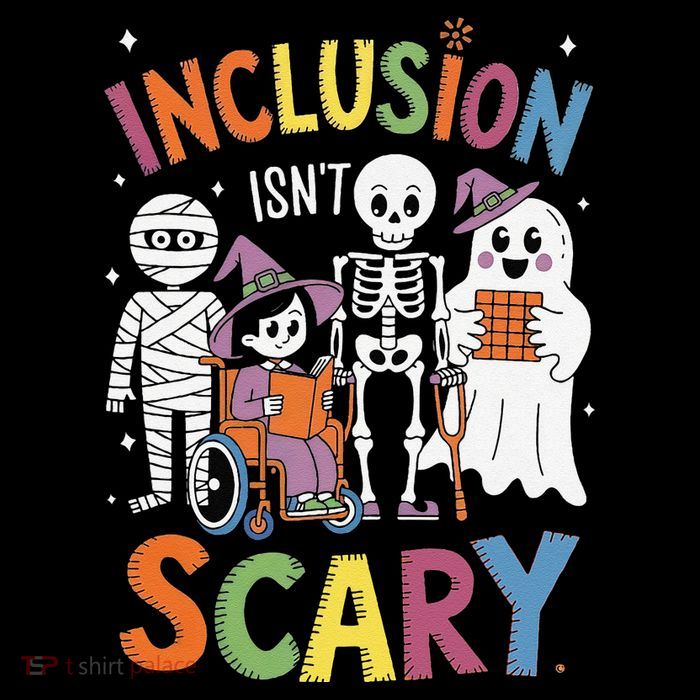 Inclusion IsnT Scary Mummy Boo Ghost Halloween Poster