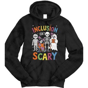 Inclusion IsnT Scary Mummy Boo Ghost Halloween Tie Dye Hoodie