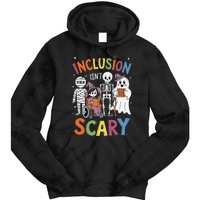 Inclusion IsnT Scary Mummy Boo Ghost Halloween Tie Dye Hoodie