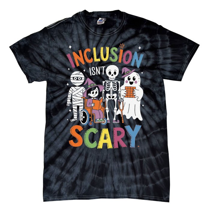 Inclusion IsnT Scary Mummy Boo Ghost Halloween Tie-Dye T-Shirt