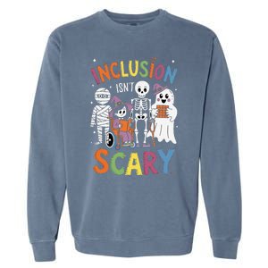 Inclusion IsnT Scary Mummy Boo Ghost Halloween Garment-Dyed Sweatshirt