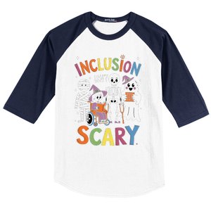 Inclusion IsnT Scary Mummy Boo Ghost Halloween Baseball Sleeve Shirt