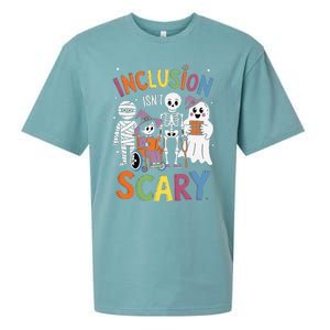 Inclusion IsnT Scary Mummy Boo Ghost Halloween Sueded Cloud Jersey T-Shirt