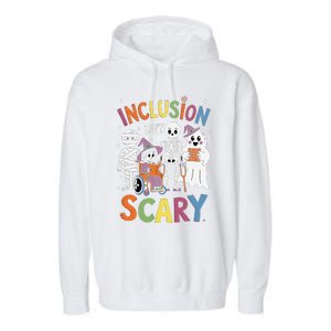 Inclusion IsnT Scary Mummy Boo Ghost Halloween Garment-Dyed Fleece Hoodie