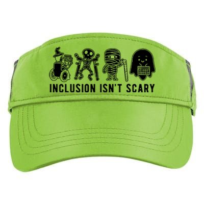 Inclusion Isnt Scary Teacher Skeleton Ghost Cute Halloween Adult Drive Performance Visor