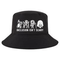 Inclusion Isnt Scary Teacher Skeleton Ghost Cute Halloween Cool Comfort Performance Bucket Hat