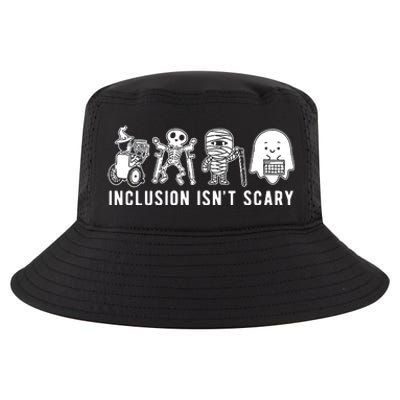 Inclusion Isnt Scary Teacher Skeleton Ghost Cute Halloween Cool Comfort Performance Bucket Hat