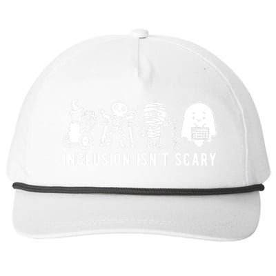 Inclusion Isnt Scary Teacher Skeleton Ghost Cute Halloween Snapback Five-Panel Rope Hat