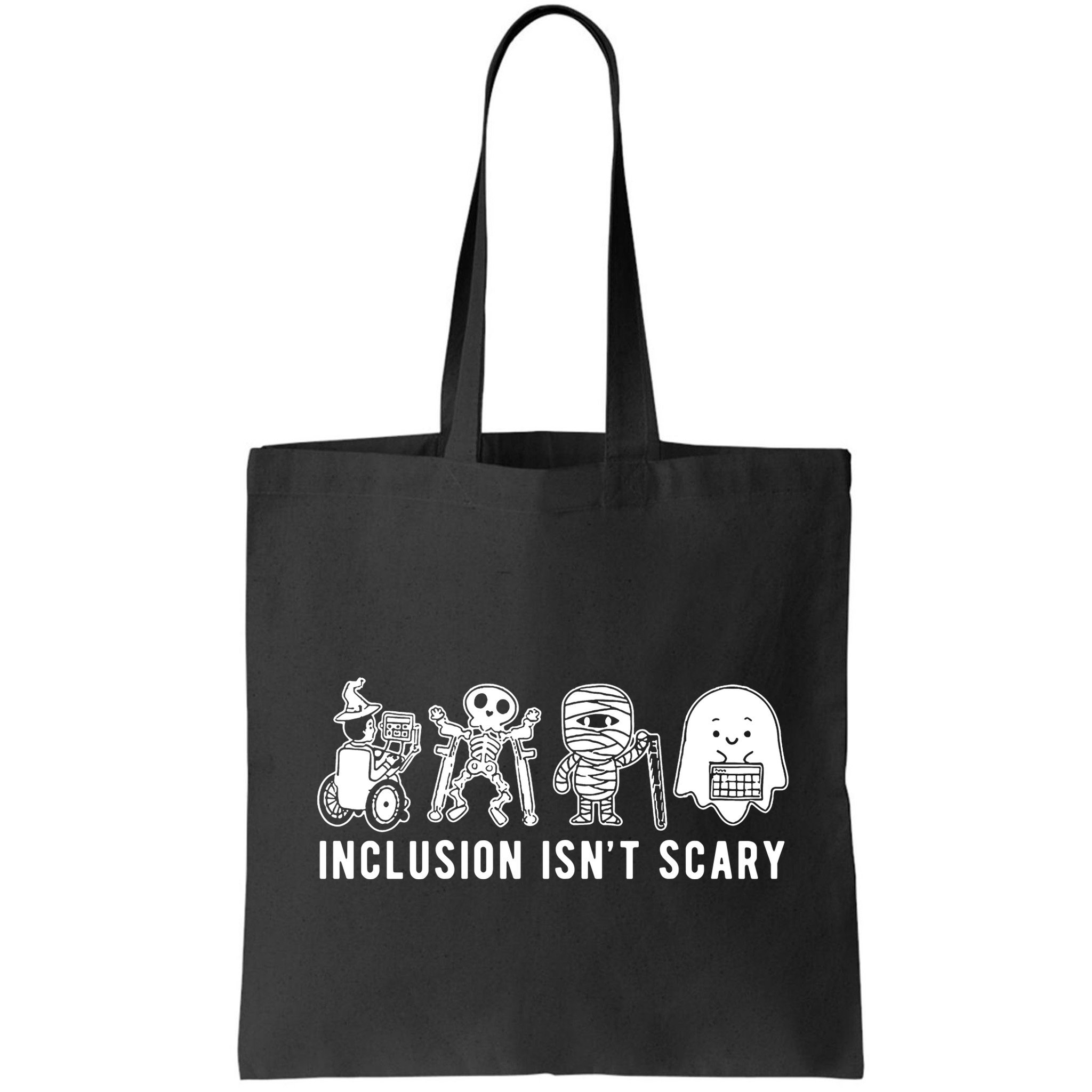 Inclusion Isnt Scary Teacher Skeleton Ghost Cute Halloween Bag